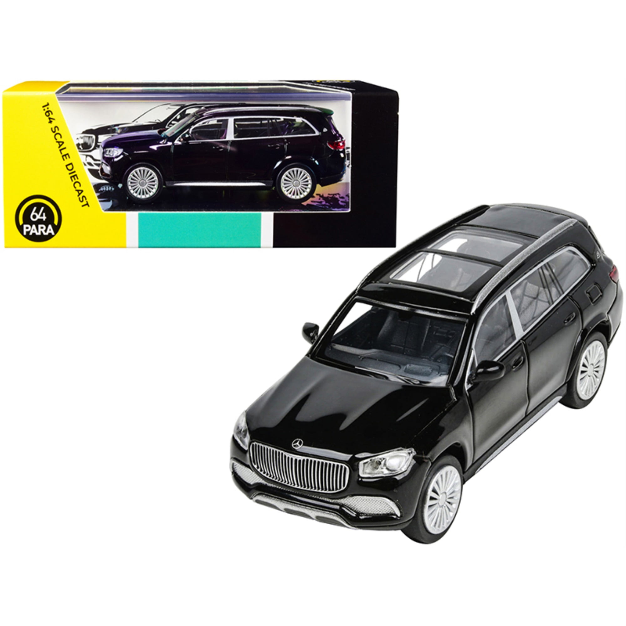 1 64 Diecast Mercedes Maybach GLS 600 Modele Voiture avec Toit ouvrant Noir