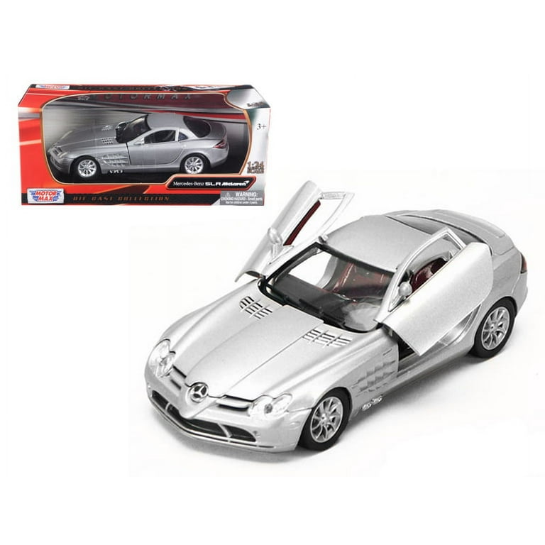 Mercedes Mclaren SLR Silver 1 24 Diecast Model Car by Motormax