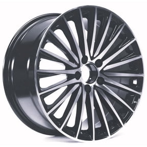18x9.5 Alloy Wheels Set of 4 Mercedes Style Aftermarket Rims, Fits Mercedes-Benz C E S Class GLE GLC, 5-Lug Gloss Black Machined Face Finish
