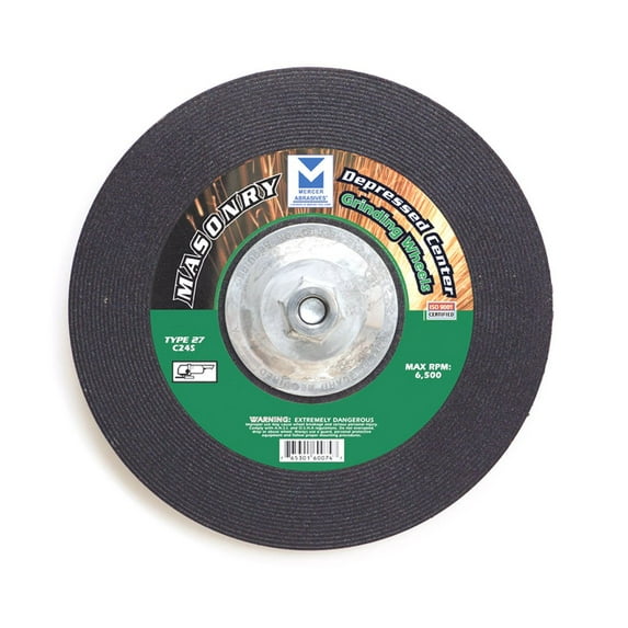 Mercer Abrasives 621030-25 Type 27 Depressed Ctr Grinding Wheels 4x4x5/8" 25Pack