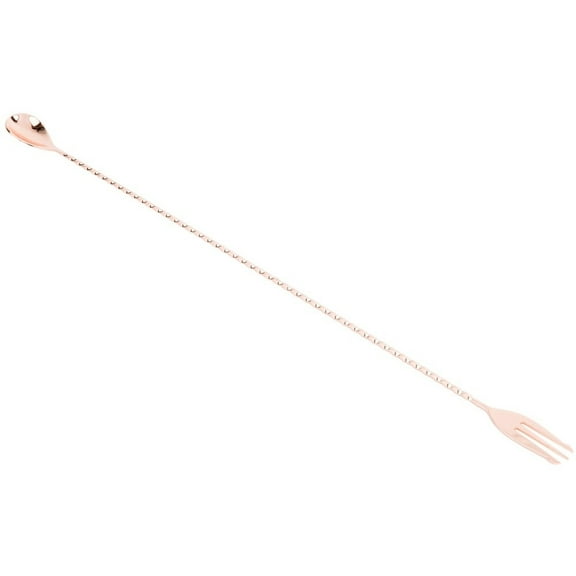 Mercer Barfly 19.6" Bar Spoon with Fork | Copper Plated