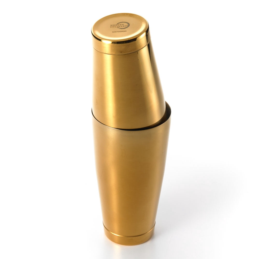 Barfly Cocktail Shaker Tin Set - 18oz & 28oz Stainless Steel, Antique Gold Finish - View #8