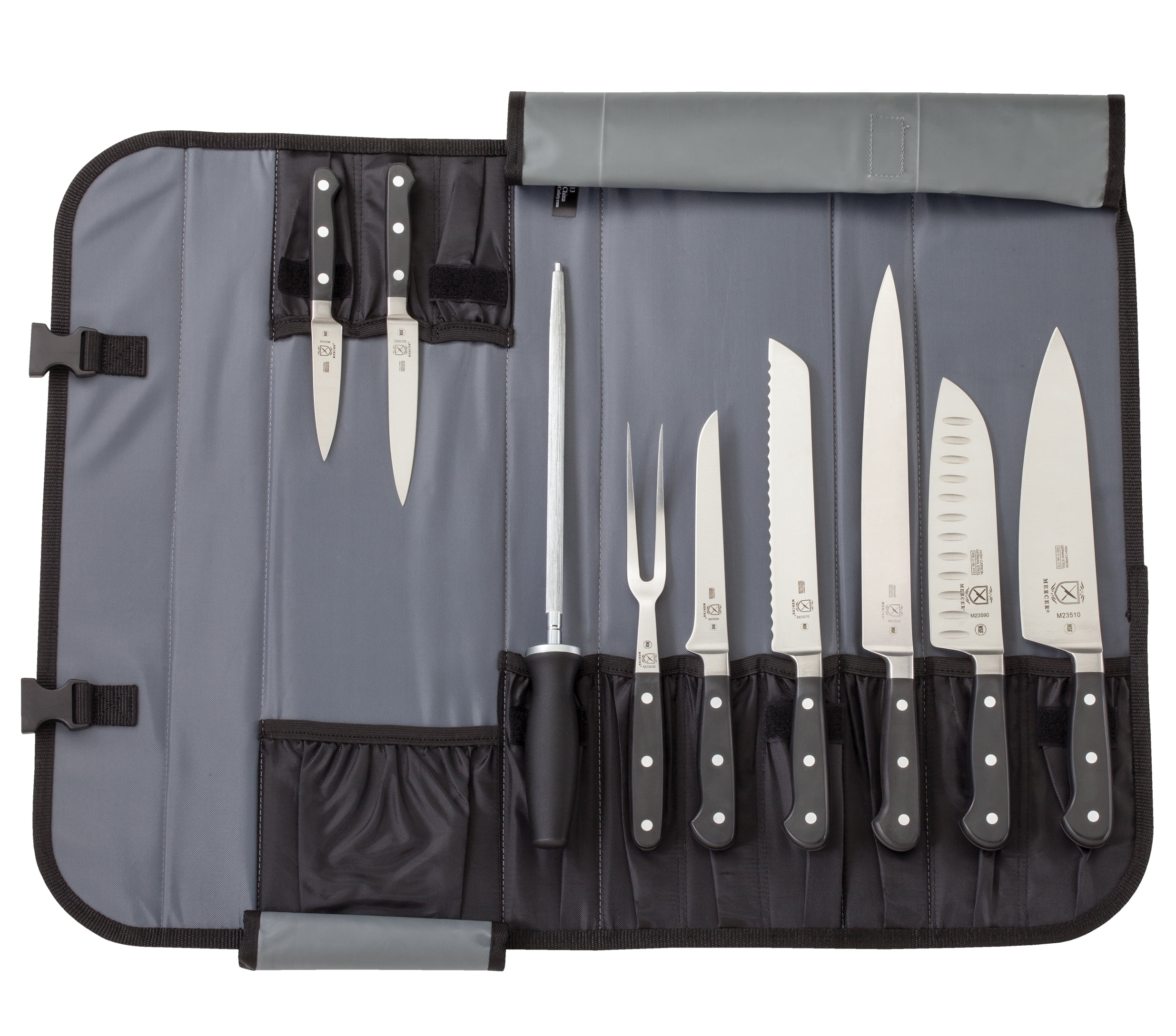 Mercer Culinary Renaissance 10-Piece Forged Knife Set, Black