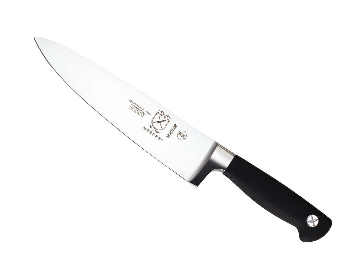 M21078 Genesis 8-Inch Short Bolster Chef's Knife,Black