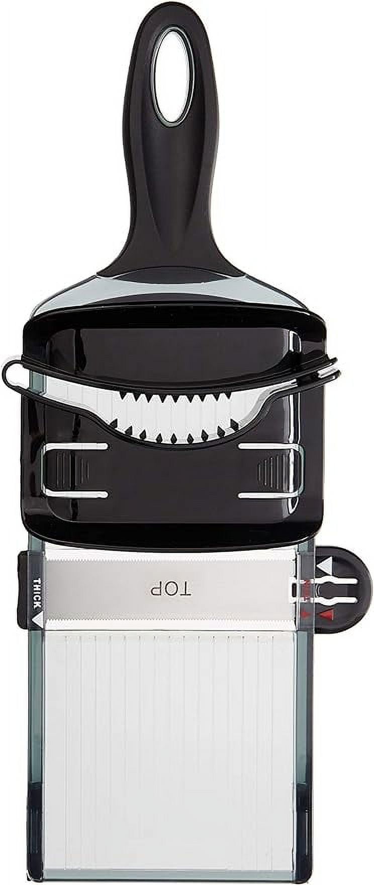 Black High Carbon Steel Dual Thickness Mandoline Slicer