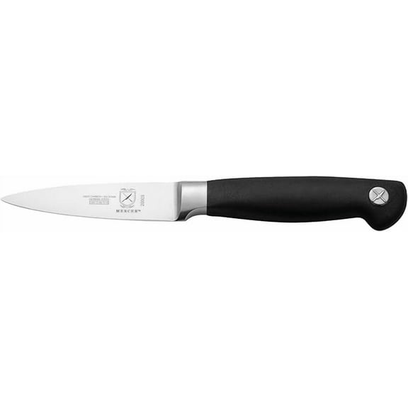 Mercer Culinary Genesis 3.5" Steel Paring Knife, Black