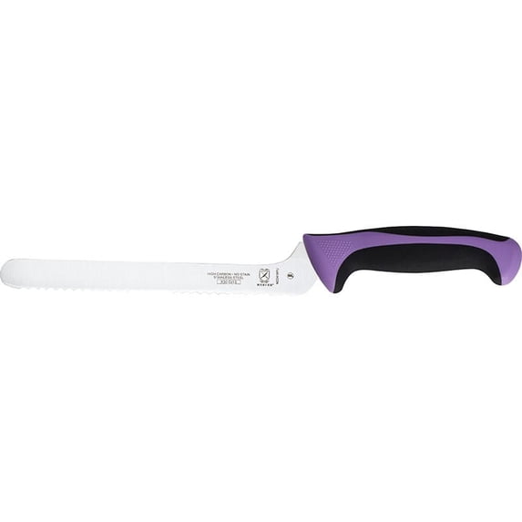 Mercer Culinary M22418PU Millennia 8 Purple Offset Bread Knife"