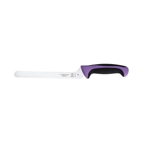 mercer m22418pu millennia purple offset 8" bread knife