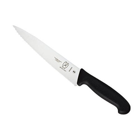Mercer Culinary M23830 Millennia Black Handle, 7.5-Inch Wavy Edge, Chef's Knife