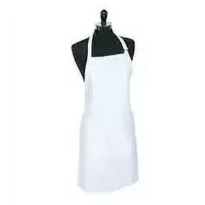 White Poly/Cotton Twill Adjustable Bib Apron