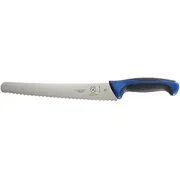 Mercer Culinary Millennia 10 Steel Wavy Edge Bread Knife, Blue Handle