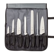 Mercer Culinary Millennia Steel 8-Piece Knife Roll Set, Black Handles