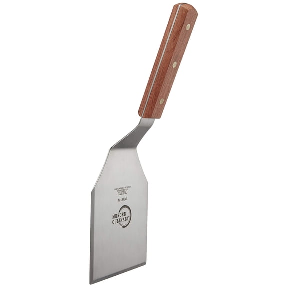 Mercer Culinary Praxis Rosewood Handle Heavy Duty Turner, 5 Inch x 4 Inch, Brown Y101