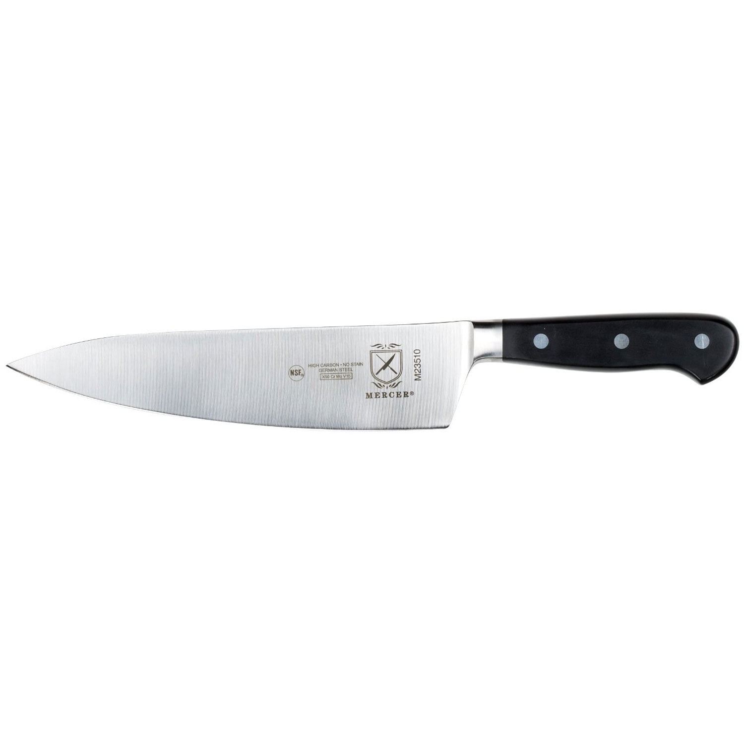 Mercer Culinary M13613 MercerSlice 8 1/4 Serrated Knife with Right-Hand  Slicing Guide