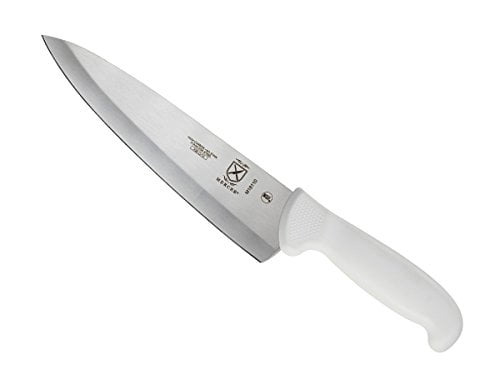 Mercer 8" High Carbon Japanese Steel Chef's Knife, White Handle