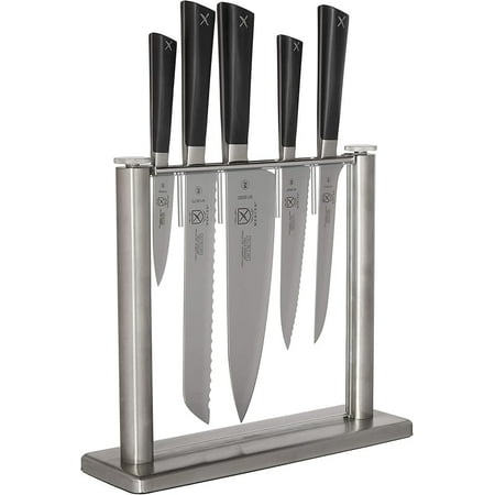 Mercer Culinary Züm 6-Piece Forged Knife Block Set, Stainless Steel and Glass