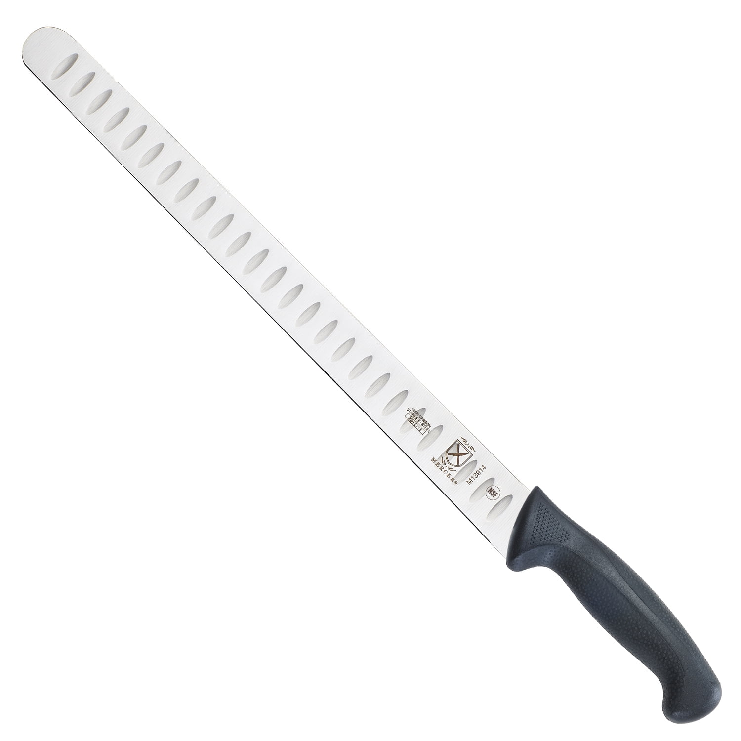 Mercer Culinary Millennia 14" Steel Slicer Knife, Black
