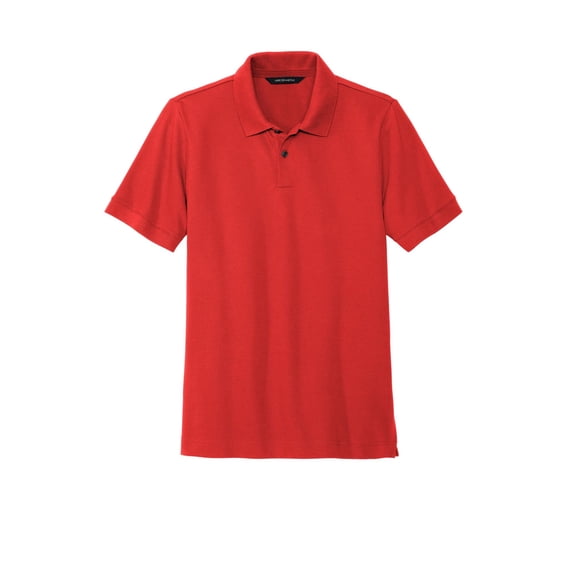MERCER+METTLE Unisex Stretch Heavyweight Pique Polo | Short Sleeve Collared Shirt for Men & Women, Casual Work Top - Apple Red 3XL