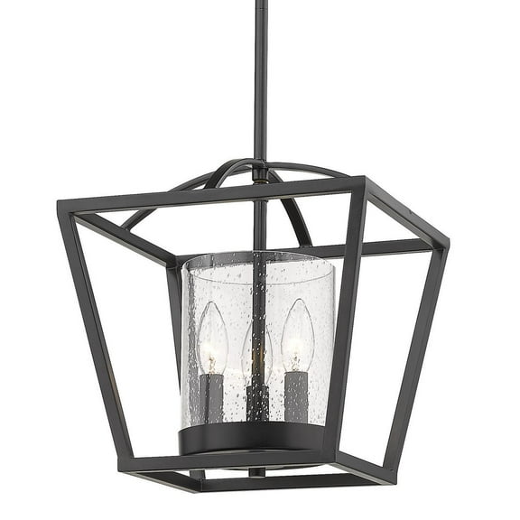 Golden Lighting Mercer 3-light Chandelier in Matte Black