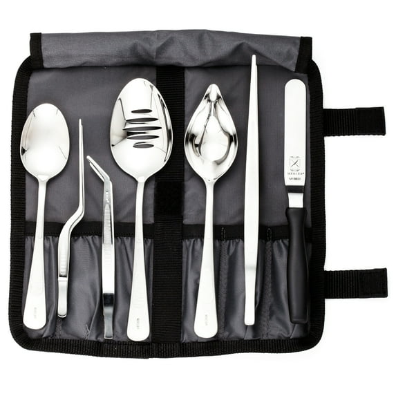 Mercer Stainless Steel 8 Piece Plating Kit with Storage Roll