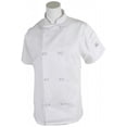 thumbnail image 1 of Mercer Tool M60024WHL Millennia Womens Short Sleeve Cook Jacket With Cloth Knot Buttons, White - Large, 1 of 1