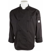 Mercer Tool M61020BK3X Genesis Unisex Chef Jacket With Cloth Knot Buttons, Black - 3X