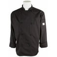 thumbnail image 1 of Mercer Tool M61020BK4X Genesis Unisex Chef Jacket With Cloth Knot Buttons, Black - 4X, 1 of 1