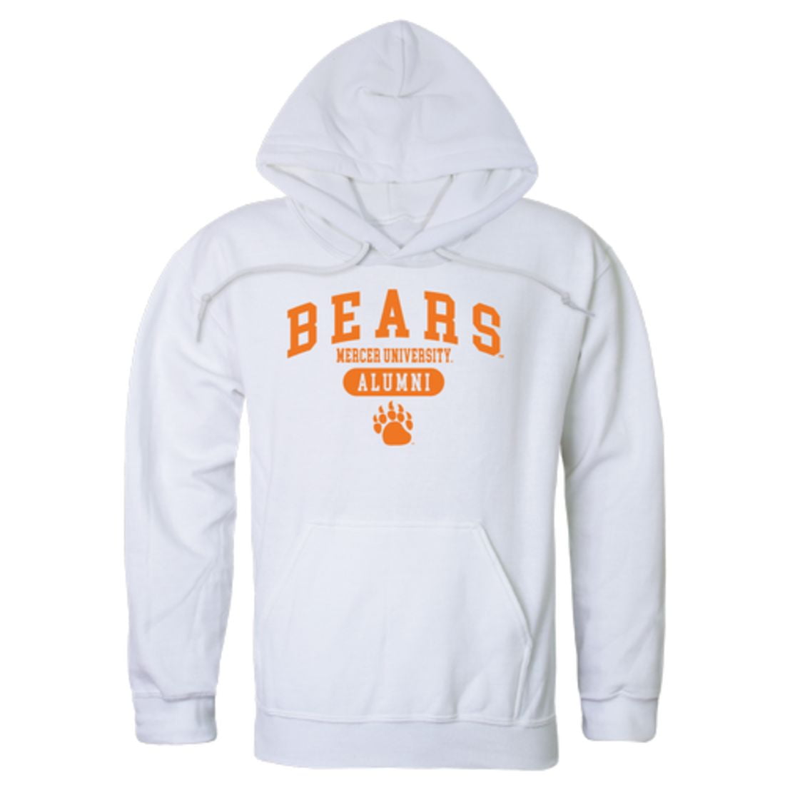 Mercer University Bears Alumni Fleece Hoodie Sweatshirts White