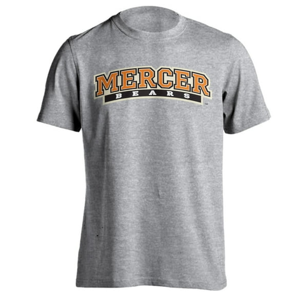 Mercer University Bears MU Classic Arch Team Name Short Sleeve T-Shirt (Athletic Heather, L)