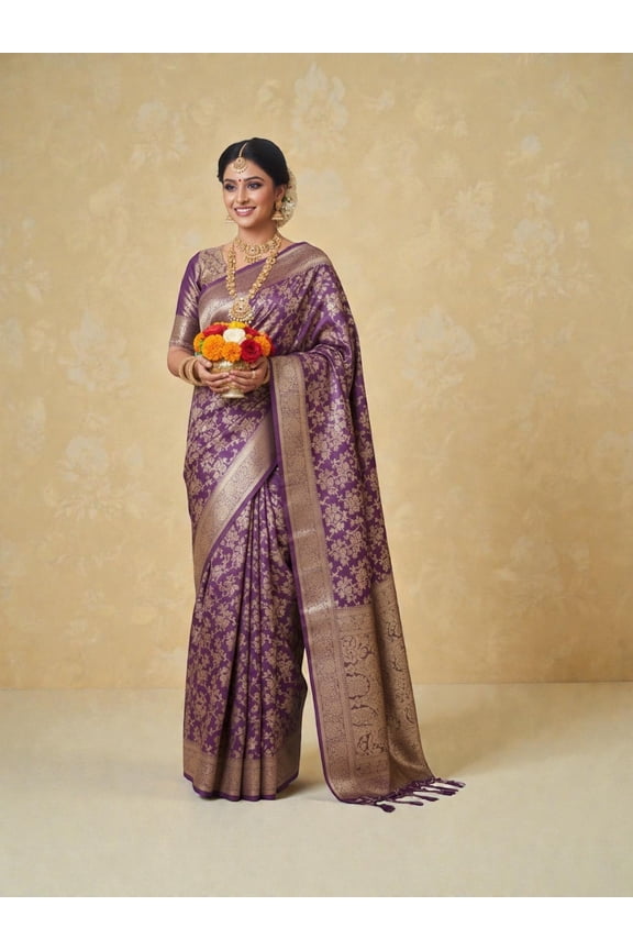 Mercerised Soft SilkTraditional Saree, Cultural Wear for Women