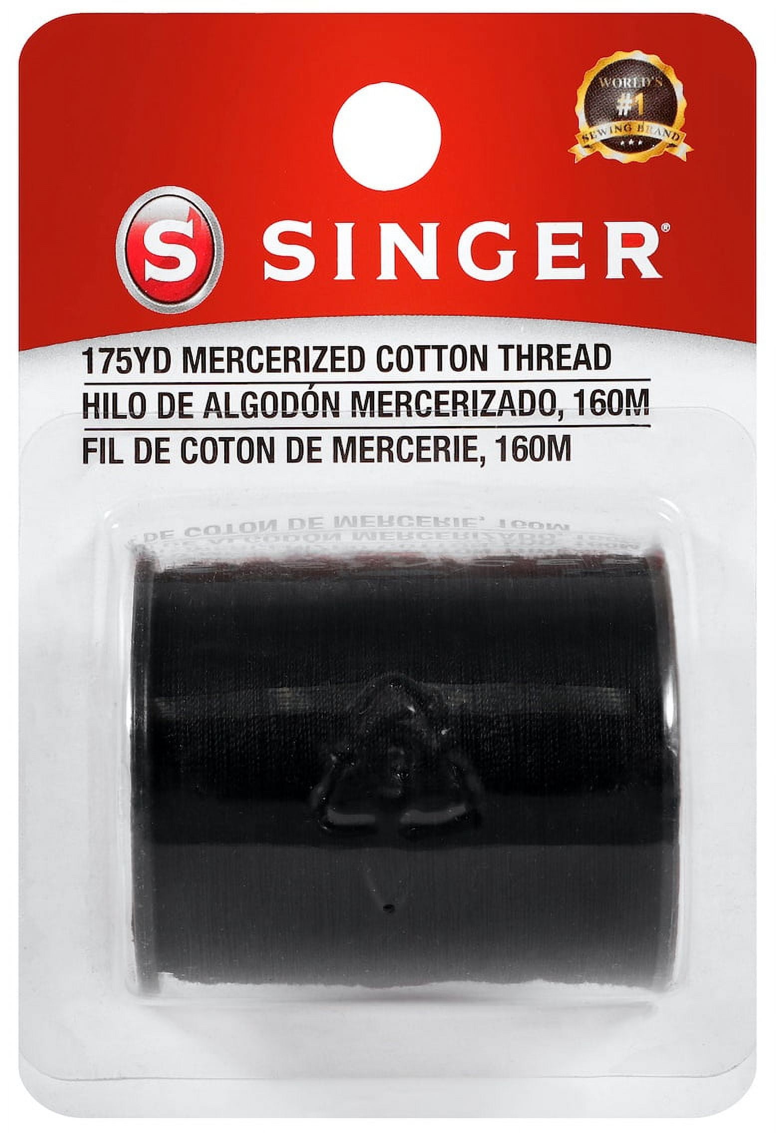 Mercerized Cotton Thread 175yd-Black - Walmart.com