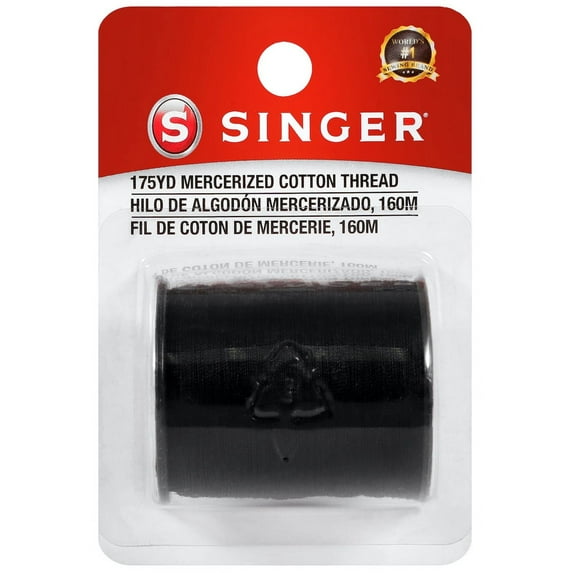 Mercerized Cotton Thread 175yd-Black