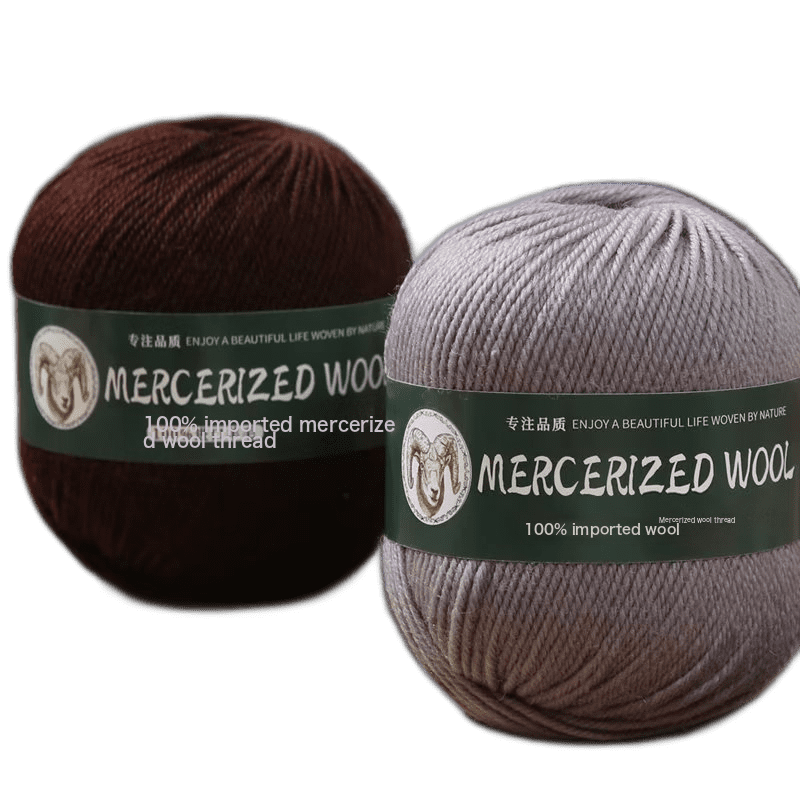 Mercerized Pure Wool Yarn Hand Knitting Medium Thick Sweater Scarf Hat