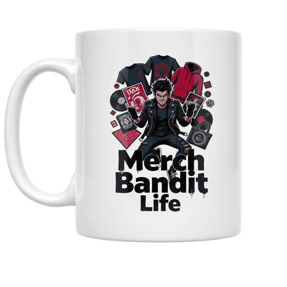 Merch Bandit Life - Concert Merch Enthusiast - 11 oz Ceramic Coffee Mug