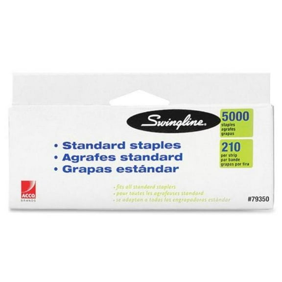 Merchandise Swingline S.F. 1 Standard Chisel Point Staples, 0.25 in. Length, 5000 Staples Per Pack