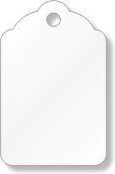 Merchandise Tags, White #8 (2-7/8" x 1-3/4"), Hole-No String - Box of 1,000 Tags