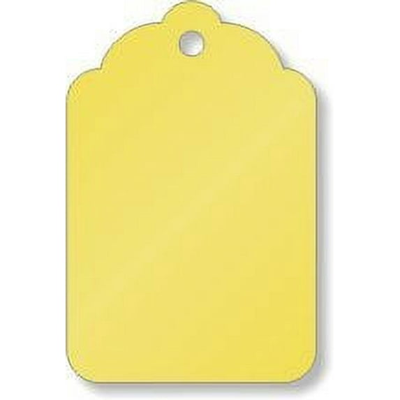 Merchandise Tags, Yellow #9 (3-1/4" x 2"), Hole-No String - Box of 1,000 Tags