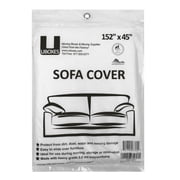 Merchandise Waterproof Polyethylene Sofa Cover, Clear, Slipcover Protection