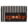 thumbnail image 1 of Entryways Halloween Spooky Handwoven Coconut Fiber Indoor Outdoor Doormat, 18'' x 30'', Orange and Black, 1 of 6