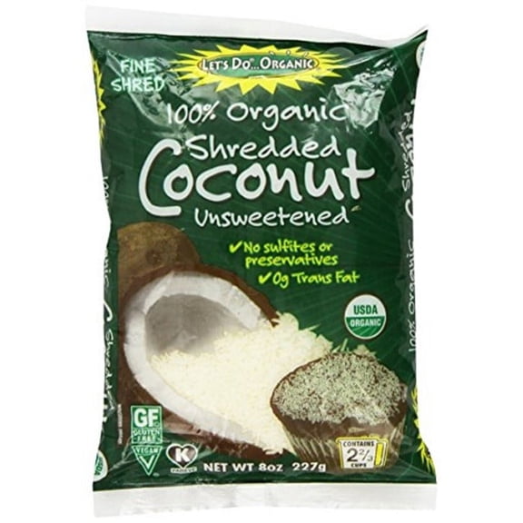 LET'S DO ORGANICS, SHREDDED COCONUT,OG1 8 OZ