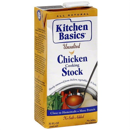 Kitchen Basics Chicken Unsalted Stock, 32 oz (Pack of 12)