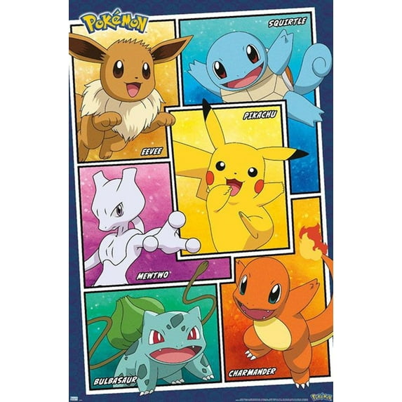Pokémon Group Collage Poster, Unframed, Multicolor, Vertical, All Ages, 22.375" x 34" by Trends International