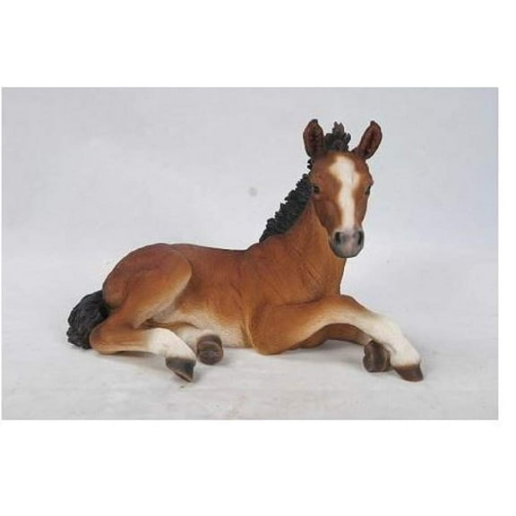 Hi-Line Gift Ltd 87715 Horse Colt Laying Down Statue