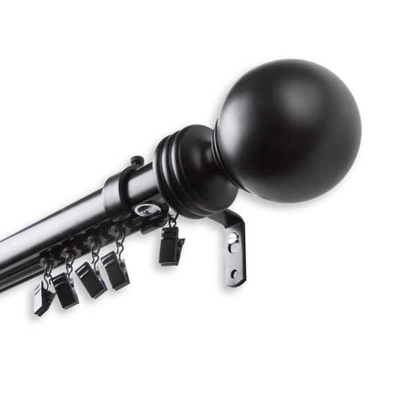 Archie Contemporary Traverse Rod 86-120 inch - Black