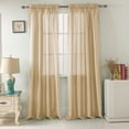 thumbnail image 1 of RT Designers Collection 100% Polyester 82 GSM Faux Silk Nikki Rod Pocket Curtain Panel 54" x 84" Beige, 1 of 3