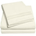 thumbnail image 1 of Sweet Home Collection 1800 Series Bed Sheets - Extra Soft Microfiber Deep Pocket Sheet Set - Ivory, California King, 1 of 6