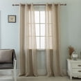 thumbnail image 1 of Bryson Linen Look 76 x 84 in. Grommet Curtain Panel Pair in Beige (Set of 2), 1 of 7