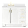 thumbnail image 1 of ARIEL Taylor 43 in. Bath Vanity in White with Quartz Vanity Top in White with White Basin, 1 of 7