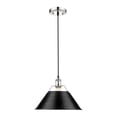 thumbnail image 1 of Yep by Golden Lighting Orwell 1-light 14in Pendant in Chrome and Matte Black shade, 1 of 2