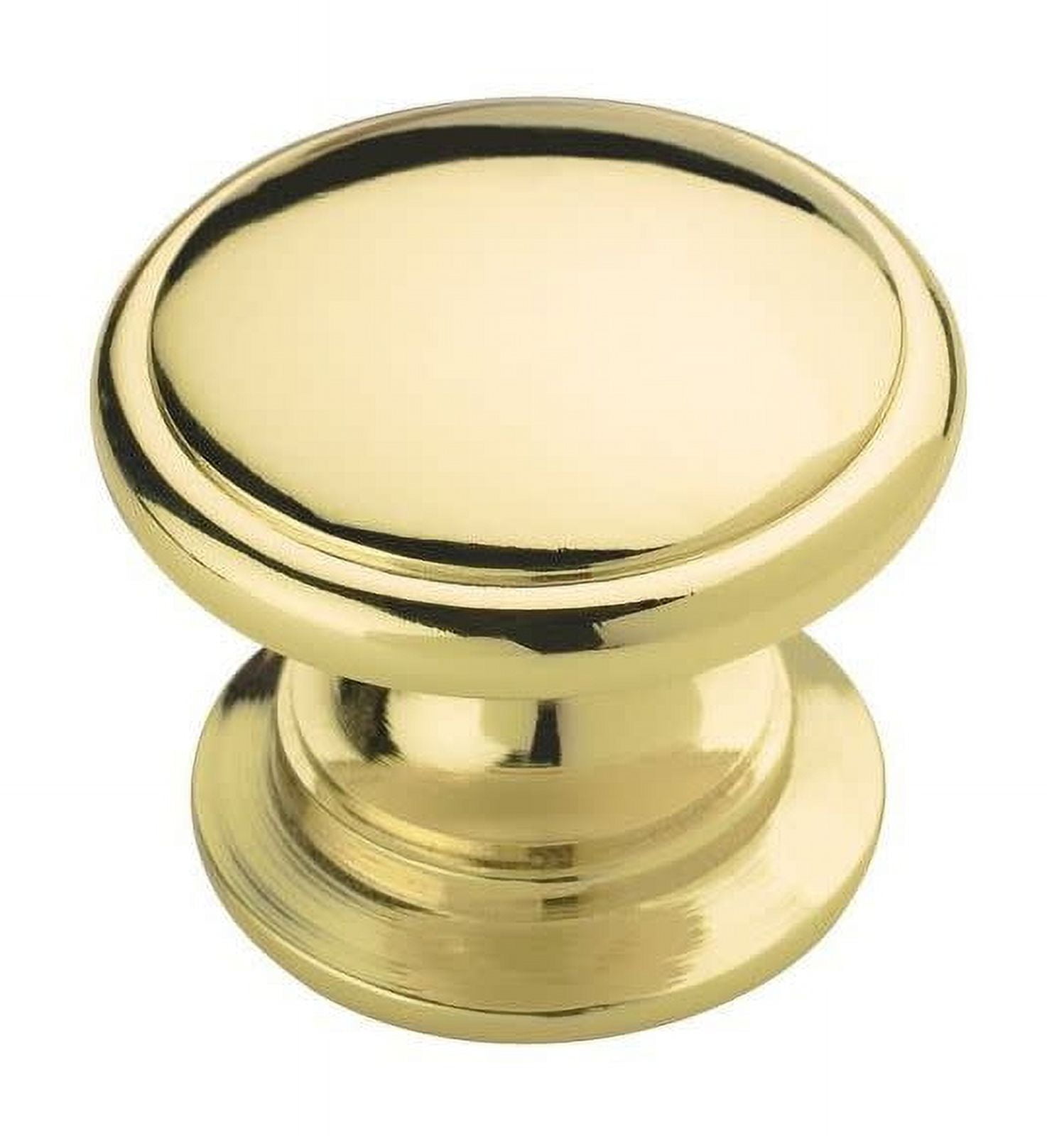 Amerock Ravino 1-1/4 in (32 mm) Diameter Polished Brass Cabinet Knob